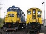 CSX 1127 and CSX 2798 GP38-2